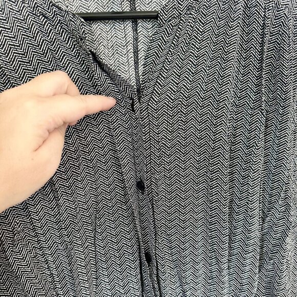 Leith Black and White Chevron Jumpsuit - Size: Small - Picture 3 of 8